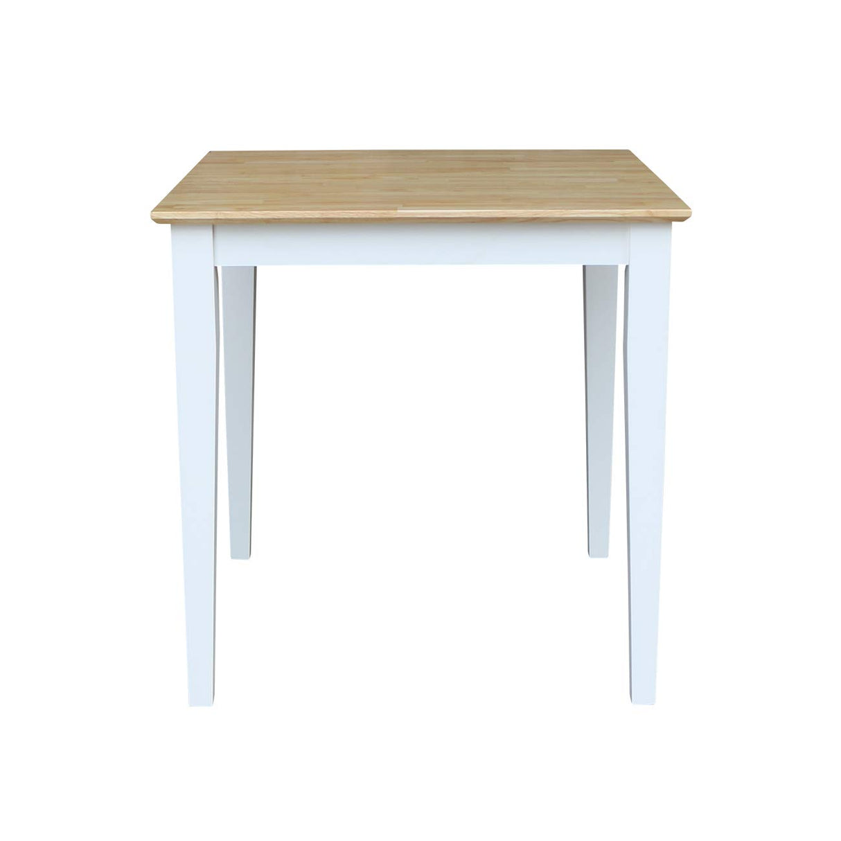 IC International Concepts Wood Table, Dining Height, White/Natural IC International Concepts