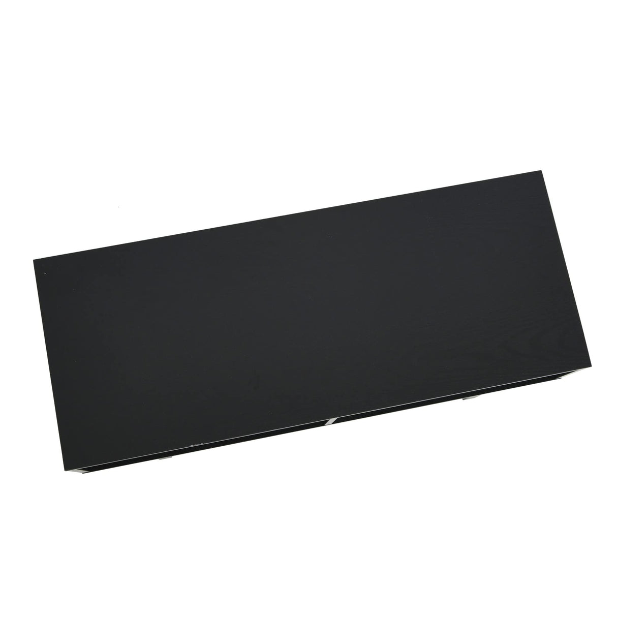 Household Essentials Jamestown TV Stand Coffee Table with Rectangular Storage Compartments Black Oak Wood Grain and Black Metal Household Essentials