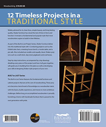 Shaker Furniture (Built to Last): 12 Timeless Woodworking Projects Design Originals