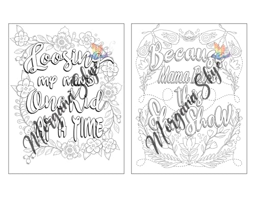 Swear Word Coloring Book for Moms: Motivational Quotes and Doodle Therapy for Stressed Out Moms Who Deserve a Break (and a Glass of Wine!) WoodArtSupply