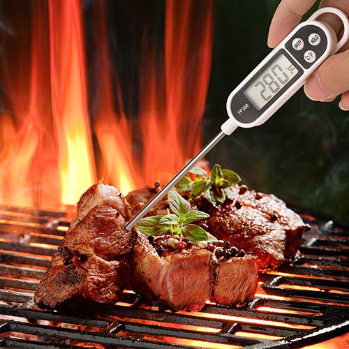 Digital Instant Read Meat Thermometer Kitchen Cooking Food Candy Thermometer for Oil Deep Fry BBQ Grill Smoker Thermometer by AikTryee AikTryee