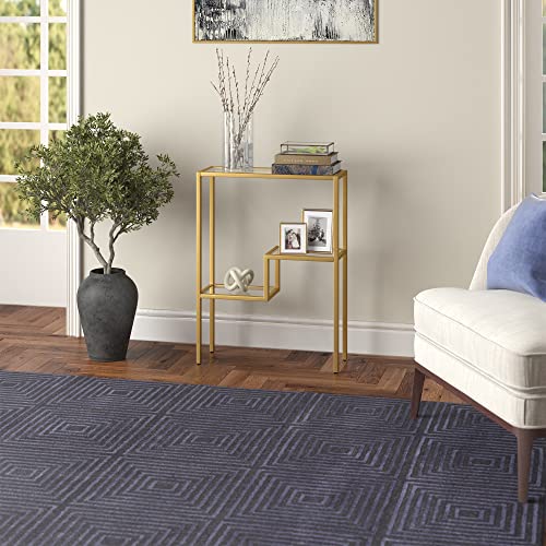 Henn&Hart 22" Wide Rectangular Console Table in Brass, Entryway Table, Accent Table for Living Room, Hallway Henn&Hart