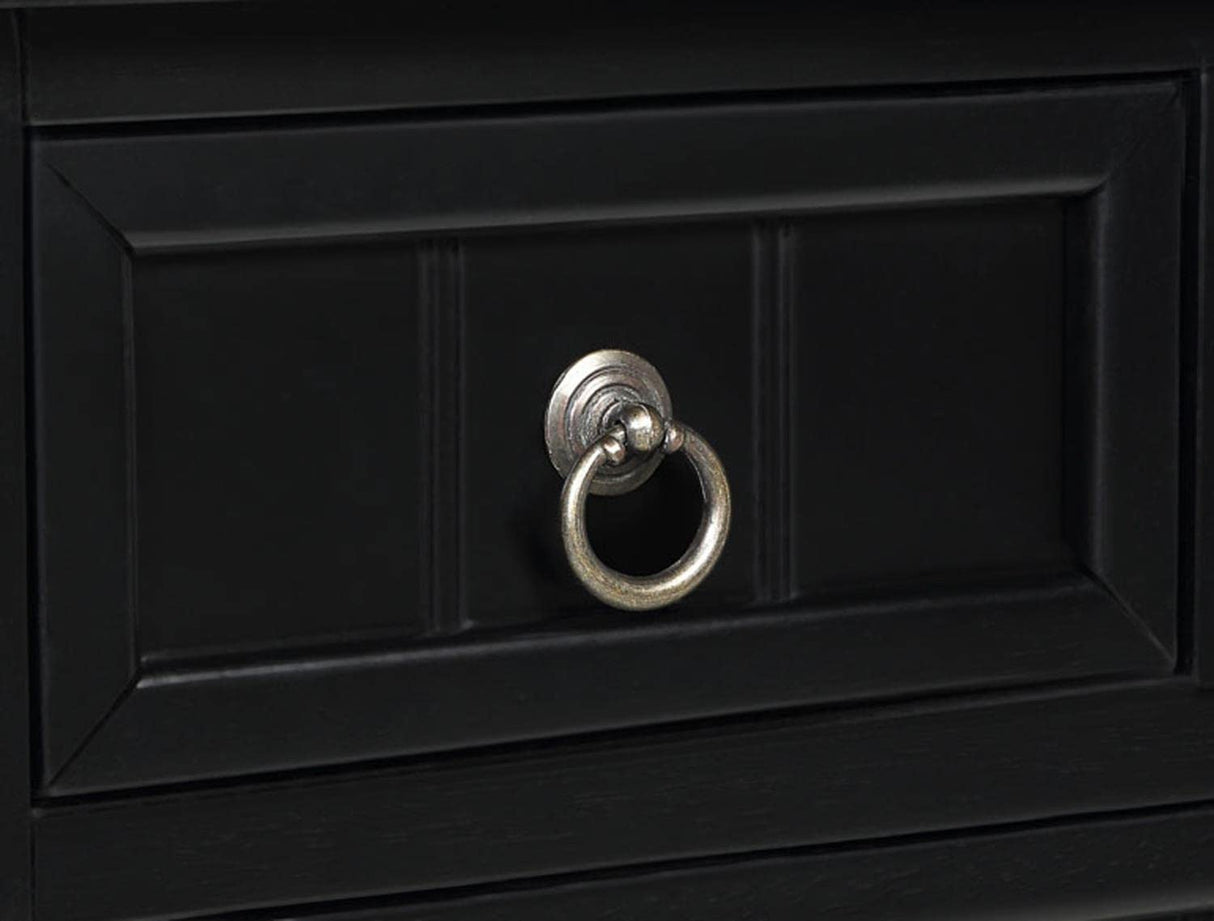 Convenience Concepts Kendra 3 Drawer Hall Table with Shelf, Black Convenience Concepts