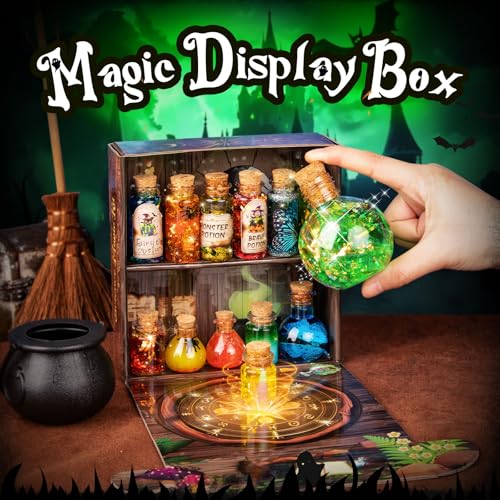 Alritz Science Potions Kit for Kids - 23 Magic Mix Potion Bottles, Witches Cauldron, Birthday Christmas Party Decorations Gifts Toys for Boys Girls 8 9 10 11+ Years Old Alritz