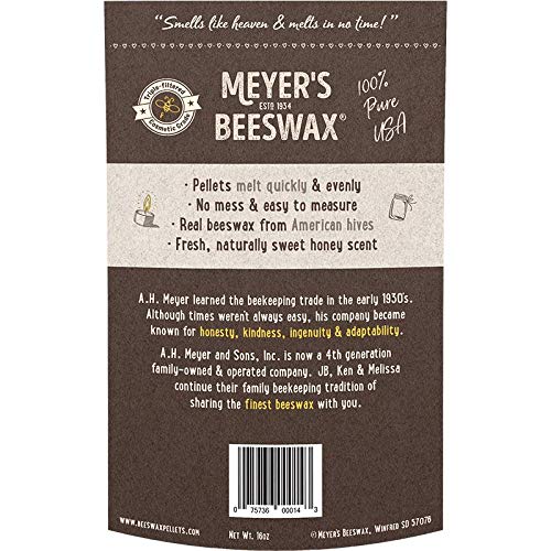 Meyer's Pure Domestic USA Beeswax, Not Imported, Additive Free Triple Filtered Pellets for All Your Do It Yourself A.H. Meyer & Sons, Inc.