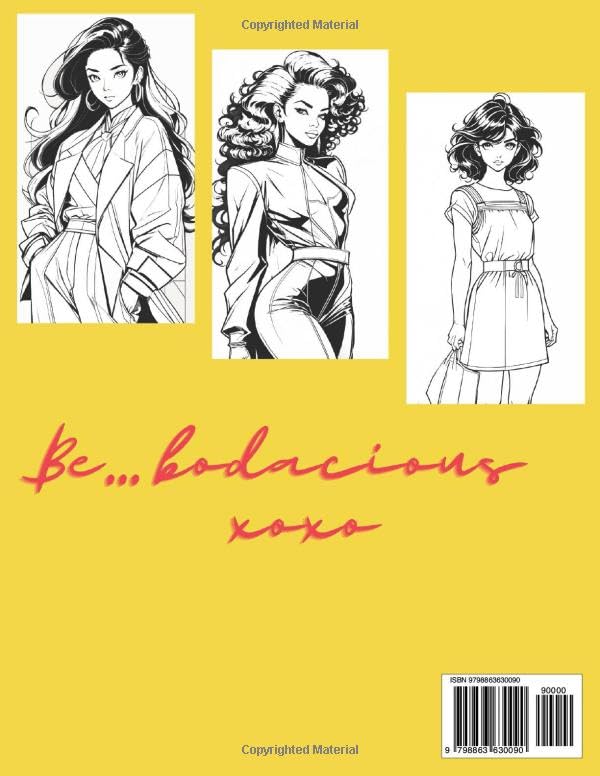Bodacious Girls 80's: Fashion coloring book WoodArtSupply