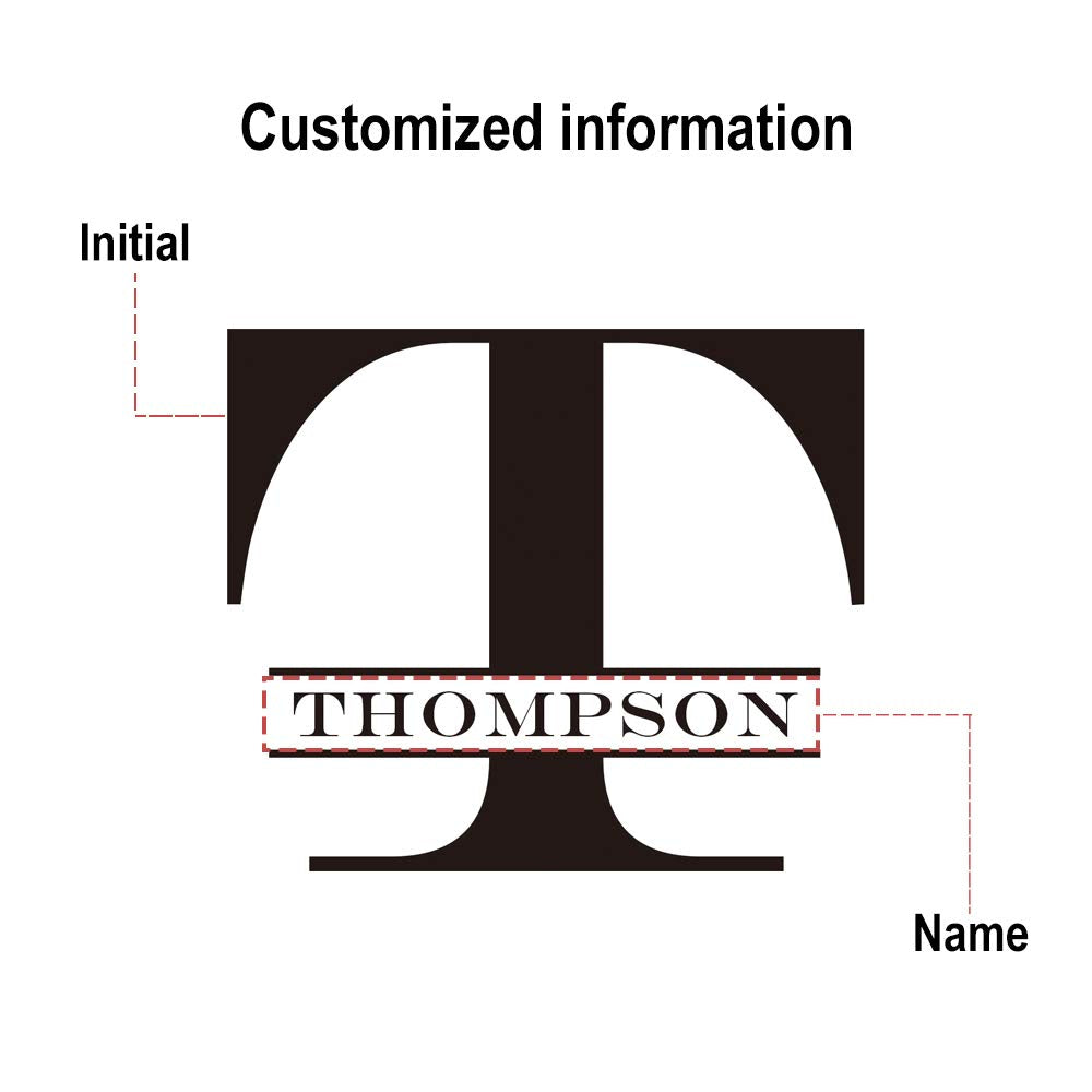 Personalized Coasters, Custom Engraved Coasters, Wooden Coasters for Drinks, Monogram Coasters, Great Gifts for Relatives, Friends or Yourself (T, Set of 4) Mojia