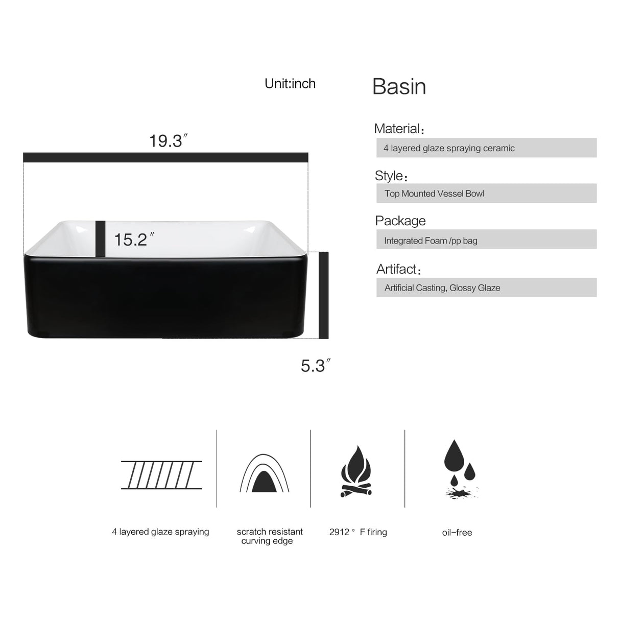 SOLIDEE 28 Inch Black Floating Bathroom Vanity with 1-Door and 1-Drawer, Modern Wall Mounted Cabinet with Black White Ceramic Vessel Sink Top SOLIDEE