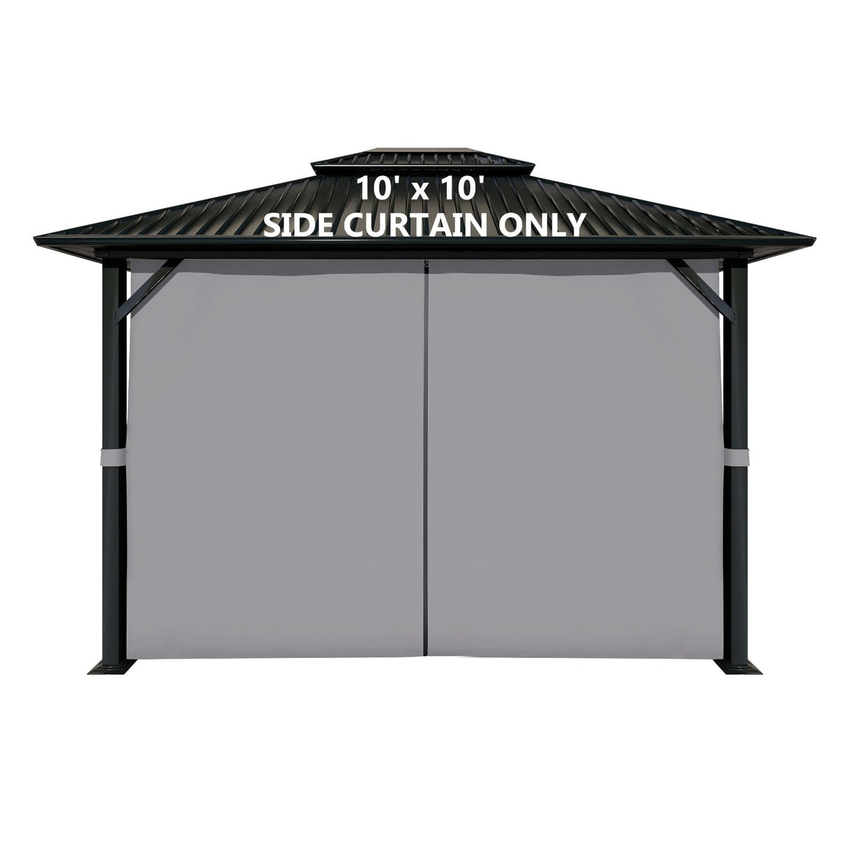 Aoodor 10' x 10' Gazebo Curtain Set Protecting Privacy Side Walls 4 Panels,Curtain Only (Grey) Aoodor
