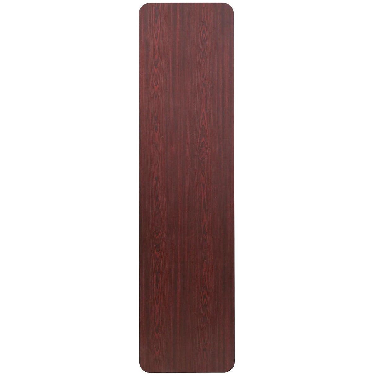 Flash Furniture Frankie 6' Mahogany Melamine Laminate Folding Training and Event Table, Rectangular Folding Training Table, Brown Flash Furniture