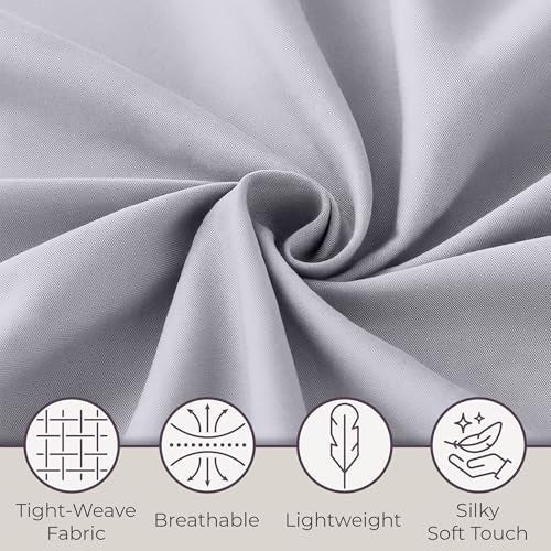 Home, Silver Brushed Microfiber Set-4 Piece Bed Linens-Fitted & Flat Sheets, 2 Pillowcases-Wrinkle by Lavish (Full, Gray) Lavish Home
