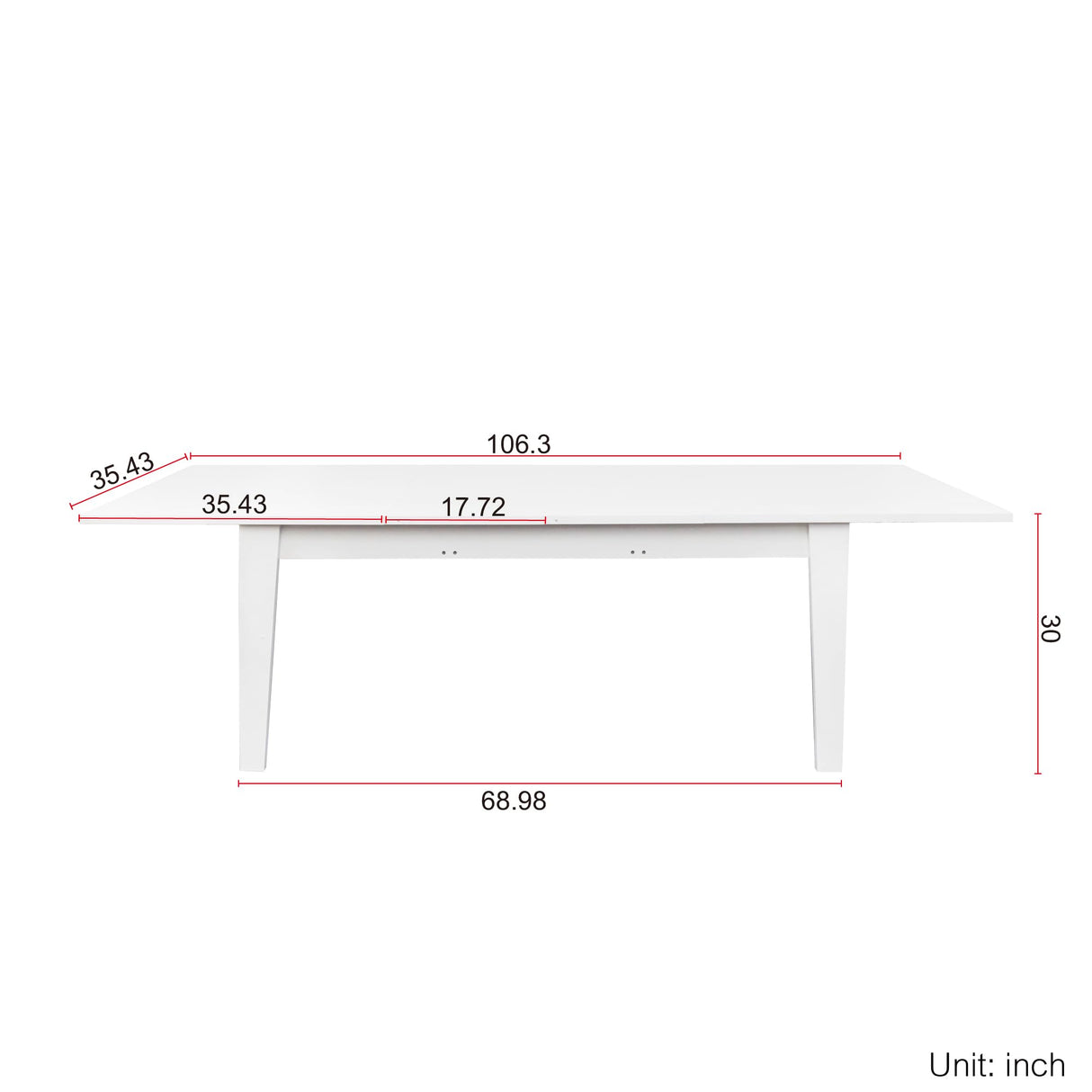 Expandable Dining Table for 8-12 Person, Modern Extendable Dining Room Table Wooden Extendable Table as Kitchen Table Console Table Office Table Extendable from 70" to 106.3" Gnrolaz