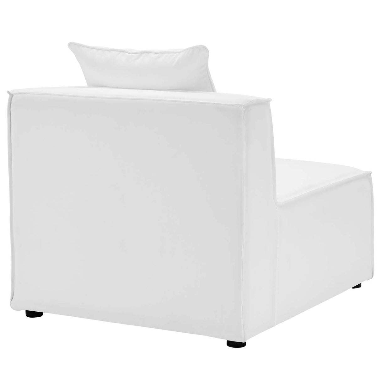 Modway EEI-4381-WHI Saybrook Patio Upholstered 4-Piece Sectional Sofa in White Modway
