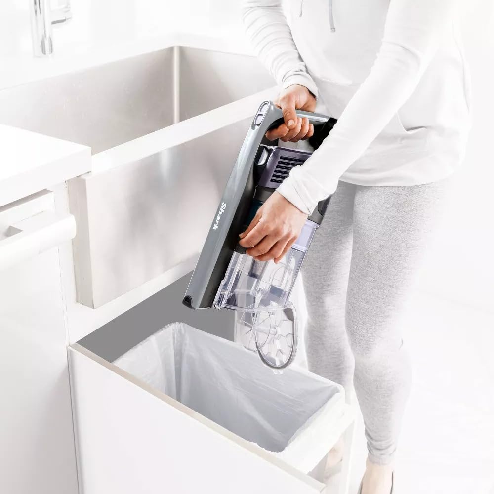 Shark IX141H Pet Cordless Stick Vacuum with Anti-Allergen Complete Seal, XL Dust Cup, LED Headlights, Removable Handheld, 40min Runtime, Grey/Purple, 7.5 lbs (Renewed) Shark