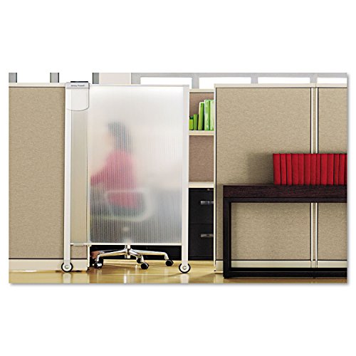 Quartet Privacy Screen, 64" x 38" Translucent Portable Wall Divider, Adjustable Height, Sturdy Aluminum Frame on Wheels, Includes Attachable White Board (WPS2000) Quartet