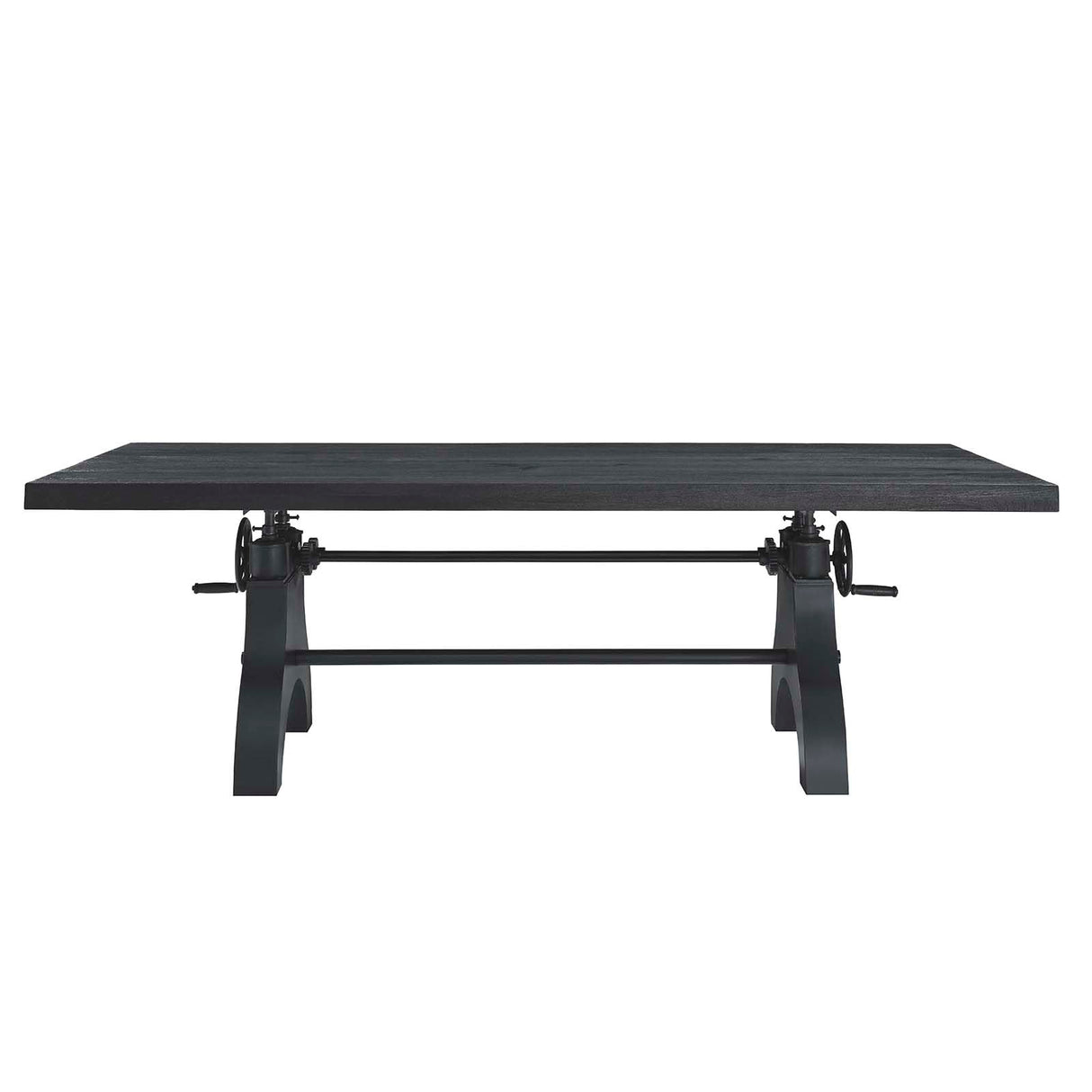 Modway 96" Adjustable Counter/Bar-Height Dining or Conference Table Black Modway
