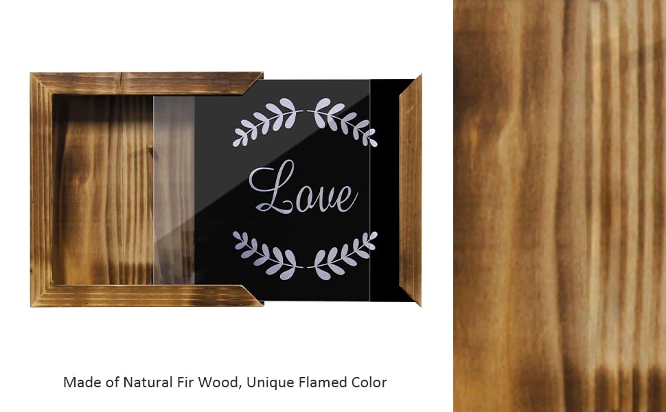 Gun Secret Concealment Furniture Shelf for Pistols Wall Safe, Gun Storage Furniture Cabinet, Decor Wooden Handgun Box with Indoor Picture Frame, Gifts for Men Dad Husband Father's Day GIASSVIO