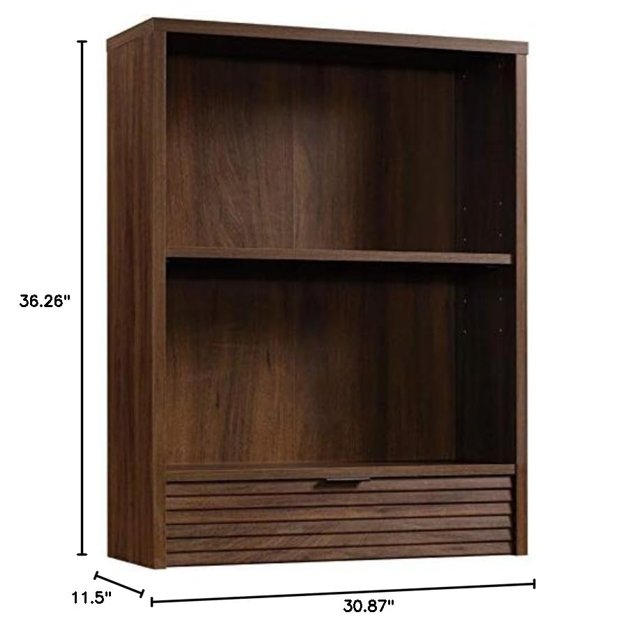 Sauder Englewood Engineered Wood Library Hutch in Spiced Mahogany Sauder