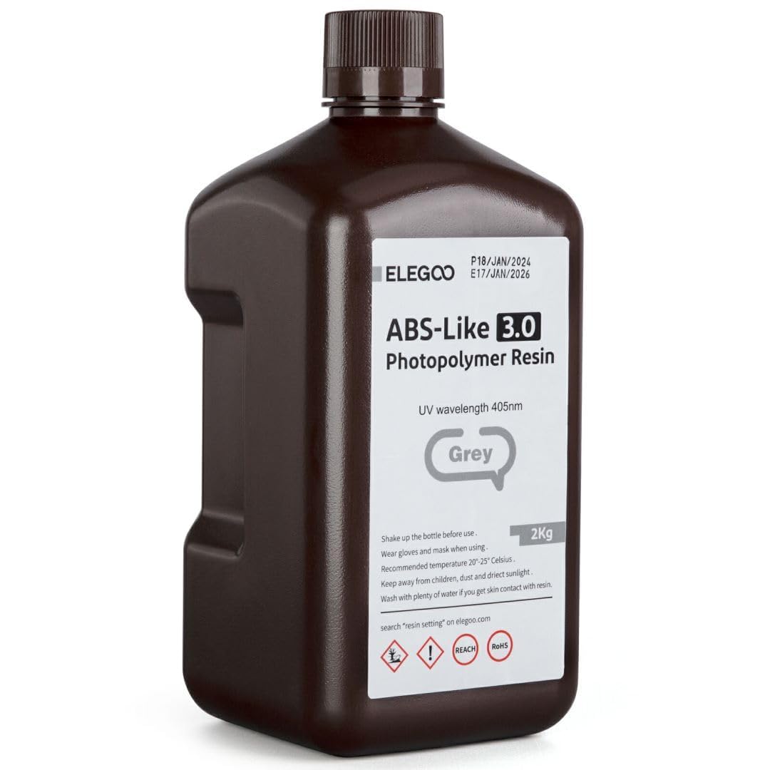 ELEGOO ABS-Like Resin 3.0 Pro, Higher Scratch-Resistance 3D Printing Photopolymer Resin, 405nm UV Resin for MSLA/DLP/LCD Printers Fast Curing High Precision Non-Brittle, Clear Green 2000g ELEGOO