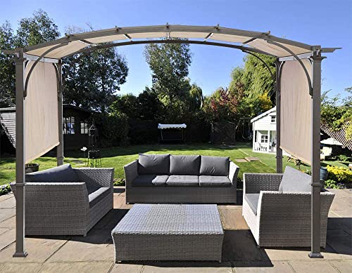 Universal Doubleton Steel Pergola Replacement Cover for Pergola Structures L-PG080PST, 85''x 208'' (Beige) ontheway