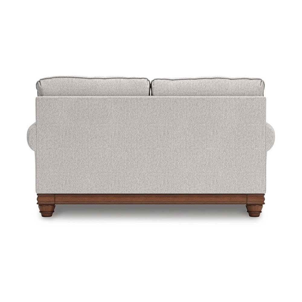 BOWERY HILL Modern/Contemporary Polyester Beige Finish Loveseat BOWERY HILL