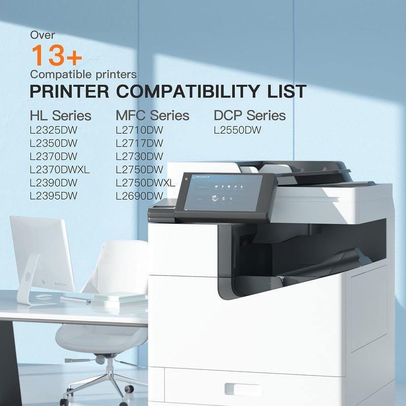 E-Z Ink Compatible TN760 Toner Cartridges Replacement for Brother TN-760 TN730 TN-730 to Use with HL-L2350DW HL-L2395DW HL-L2390DW HL-L2370DW MFC-L2750DW MFC-L2710DW DCP-L2550DW (Black, 4 Pack) E-Z Ink