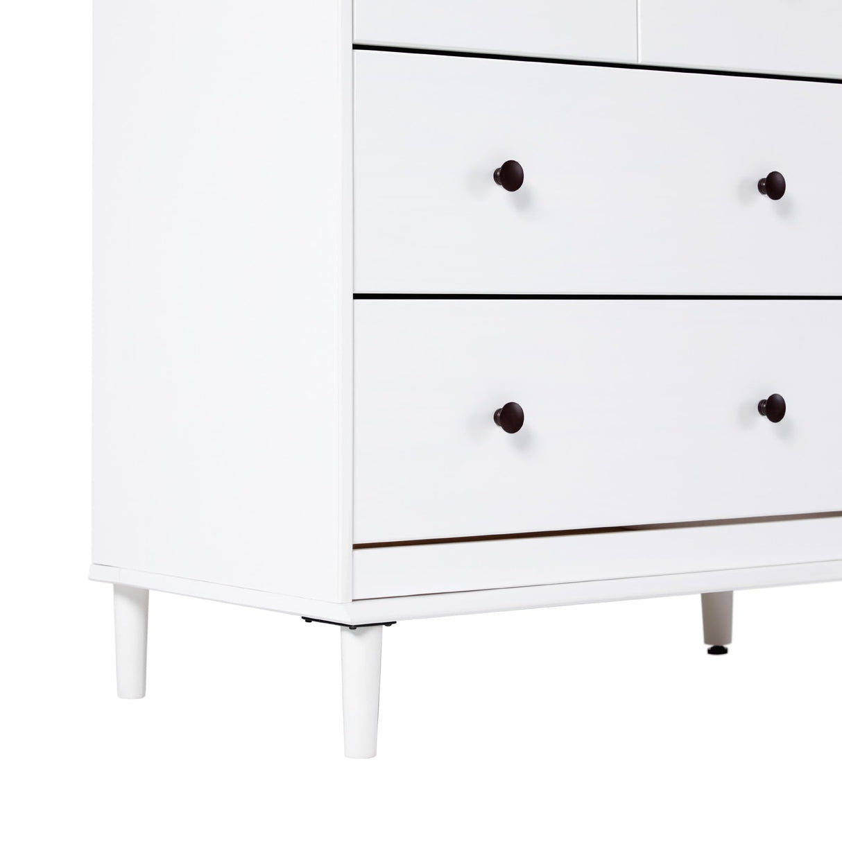 Walker Edison Modern 6-Drawer Solid Wood Dresser Bedroom Storage, 57 Inch, White Walker Edison