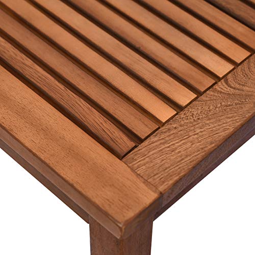 Outsunny 3 Piece Outdoor Side Nesting Table Patio Set with Acacia Wood Build & Multi-Functional Design Outsunny