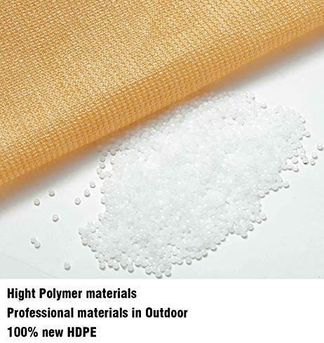 Patio Sun Shade Sail Canopy, 16' x 18' Rectangle Shade Cloth Outdoor Cover - Sunshade Fabric Awning Shelter for Pergola Backyard Garden Carport (Sand) COCONUT