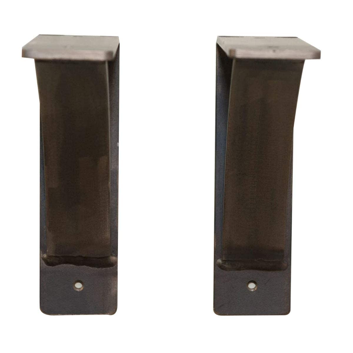 RRD Steel Mantel Brackets Heavy Duty (2 Pack) Fireplace Mantel Brackets - Countertop Support Bracket - Hand Welded Steel Bracket - Mantel Bracket Rustic Farmhouse Décor (6"x7"x2", ¼” Natural Steel) Rustic Red Door Co.