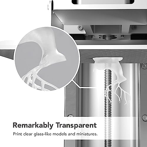 Phrozen Aqua Resin for 3D Printing, 405nm UV-Curing Photopolymer, Low Shrinkage, High Precision, Low Odor, Vivid Color, Non-Brittle, Fast Curing for LCD/DLP/SLA Printers (Clear, 1KG) phrozen