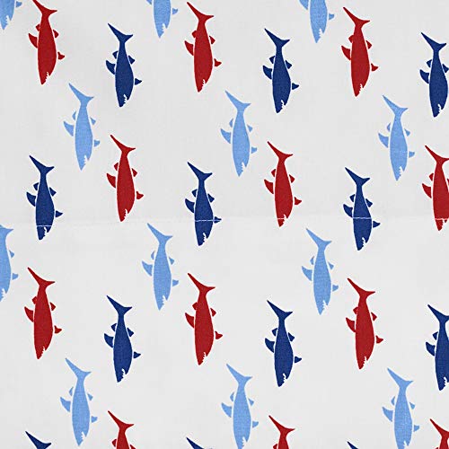 Nautica - Full Size Sheet Sets, Cotton Percale Bedding, Crisp & Cool, Coastal Bedding Set (Costazul Blue/Red, Full) Nautica