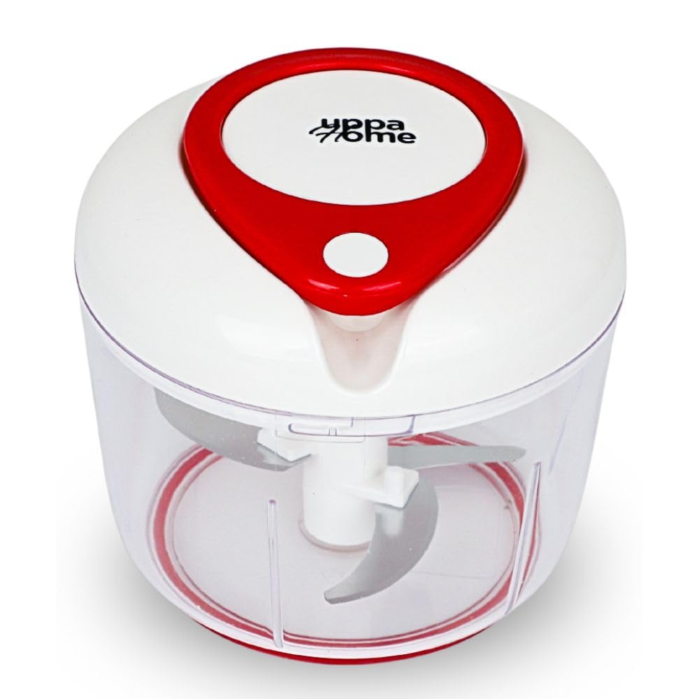 Easy String Pull Food Chopper | Manual Food Processor for Chopping, Dicing, and Mixing | Compact, Portable, and BPA-Free | Ideal for Vegetables, Nuts, Salsa, and Salad Uppahome