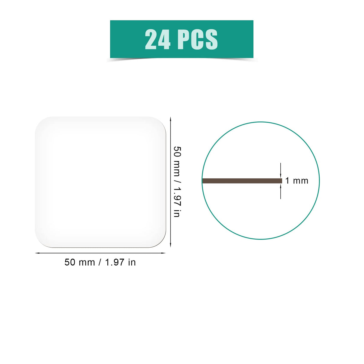 SAVITA 24pcs Sublimation Fridge Magnets, 2x2inch Sublimation Magnet Blanks Bulk Square Refrigerator Magnets for Home Kitchen Office Whiteboard Decoration SAVITA