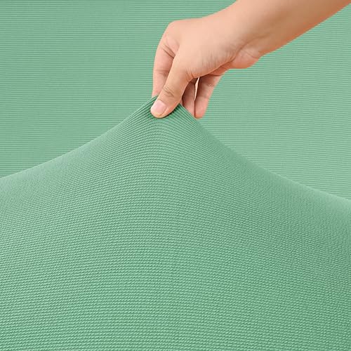 LANE LINEN Armless Futon Cover - Easy Stretchable Futon Covers Full Size, Soft Elastic Textured Fabric Sofa Bed Cover, Sofa Protector Cover for Kids, Machine Washable Couch Slipcover - Neptune Green LANE LINEN