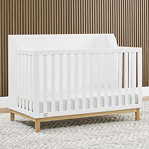 GAP babyGap Oxford 6-in-1 Convertible Crib - Greenguard Gold Certified, Bianca White/Natural Delta Children