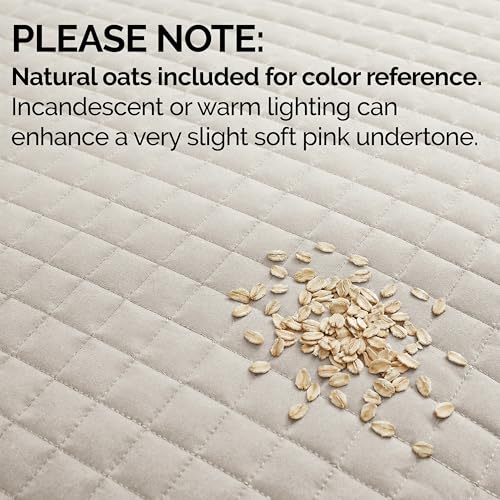 Southshore Fine Living, Inc. King Quilt Bedding Set, Quilted Comforter, Coverlet Bed Spread for California Kings, Luxury Bedding King Quilt Set, Lightweight Quilted Bedspread w/Shams, Natural Beige Southshore Fine Living, Inc.