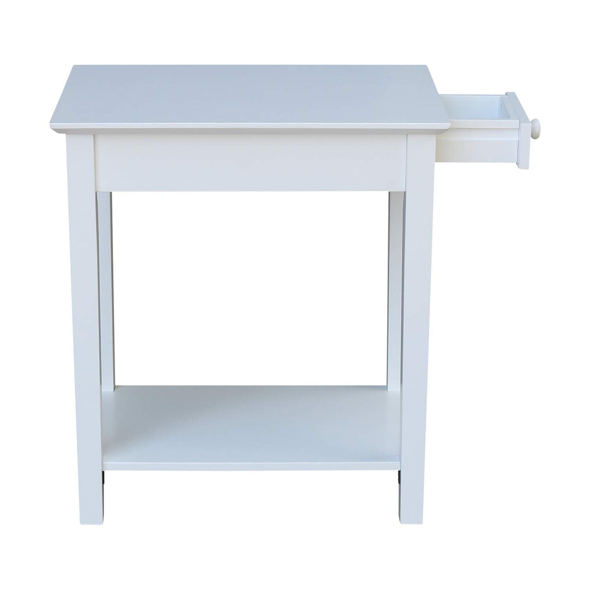 IC International Concepts International Concepts Narrow End Table, White IC International Concepts