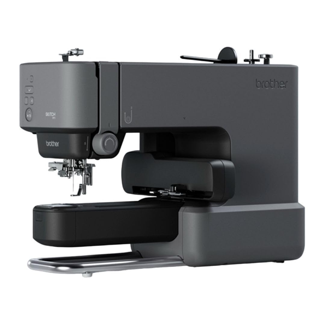 Brother Skitch Embroidery Machine - Precision Single-Needle Stitching with Speed Control Bundle with 24 Assorted Colors Thread, and 36 Pieces Bobbins (3 Items) Brother