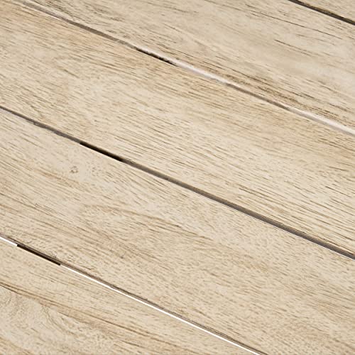 GDFStudio Outdoor Eight Seater Iron Dining Table, Light Gray and Black Finish GDFStudio