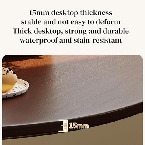HEPMIMZHU 23.6" Round Tulip Dining Table, Mid-Century Tulip Table Kitchen Tulip Dining Table 2 People with MDF Table Top & Pedestal Base for Office Living Room HEPMIMZHU