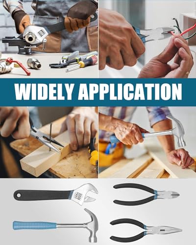 Tool Kit for Home, 144 Piece Hand Tool Set with Storage Box, General Basic Repair Tool Set with Hammer, Pliers, Wrenches, Voltage Tester, Measure Tape, Screwdriver Bits Zeite