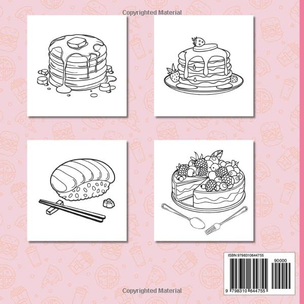 Food and Snacks Bold and Easy Coloring Book: Bold & Easy Coloring Book with Delicious Foods, Tasty Snacks & Fun Treats | 8.5 x 8.5 inches | 50 Bold ... Food Lovers, Holidays & Creative Relaxation WoodArtSupply