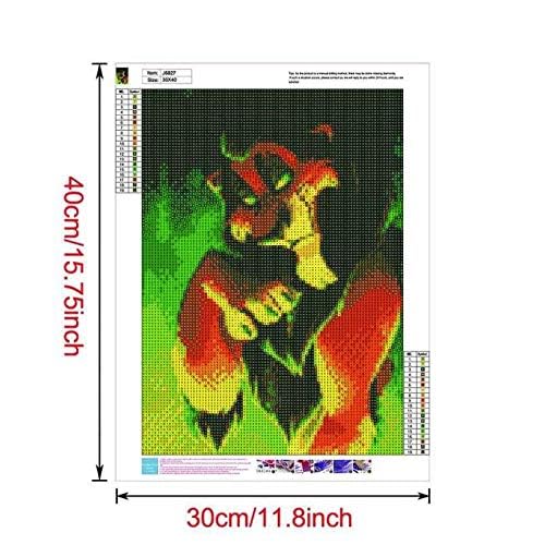DIY 5D Diamond Art Kit, Lion King Taka Scar Full Diamond Embroidery Rhinestone Cross Stitch Arts Craft Supply for Home Wall Décor 11.8x15.7 inches Better Selection