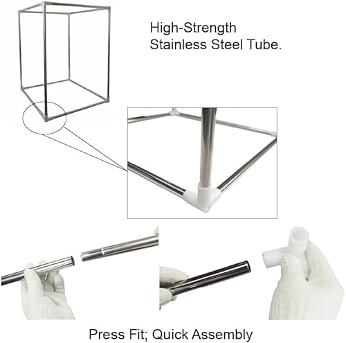 Upgraded Dual-Placement 3D Printer Enclosure Small Grow Tent with Smart Control Ventilation Fan Exhaust kit Compatible with BambuLab A1,A1 Mini, Ender 3 V3 SE/KE Protective Cover Tent DORUNDEA