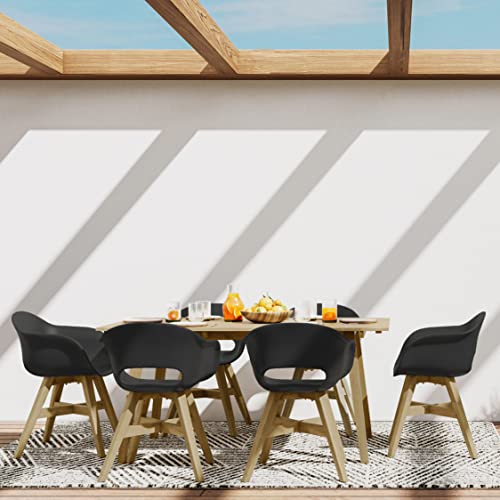 SIMPLIHOME Kona SOLID ACACIA WOOD 65 Inch Wide Contemporary Outdoor Dining Table in Light Teak, For the Dining Room and Porch SIMPLIHOME