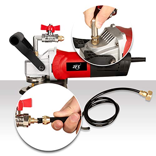 ZFE 800W/110V Variable Speed 4'' Wet Polisher / Grinder & Granite Diamond Polishing Pads Concrete Polisher Stone Polisher for Granite/Marble/Concrete/Stones ZFE