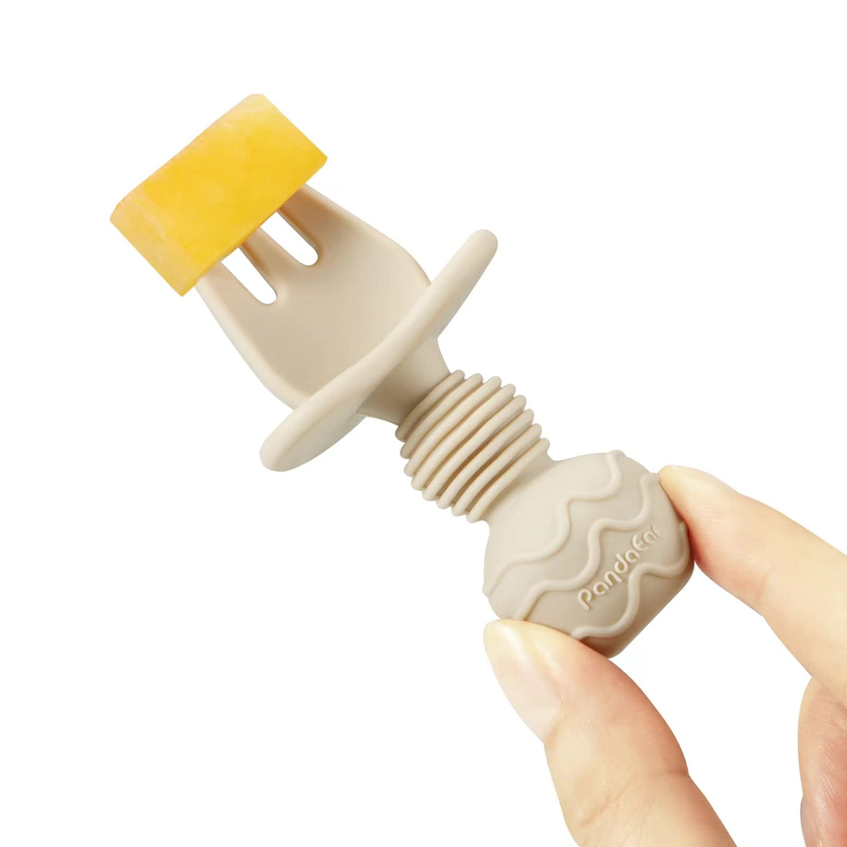 PandaEar 6 Pack Silicone Baby Spoons and Fork Feeding Set- Anti-Choke First Self Feeding Utensils for Baby Led Weaning Ages 3 Months -Pink PandaEar