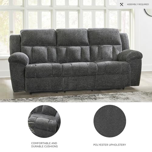 Signature Design by Ashley Frohn Contemporary Manual Reclining Sofa, Gray Signature Design by Ashley