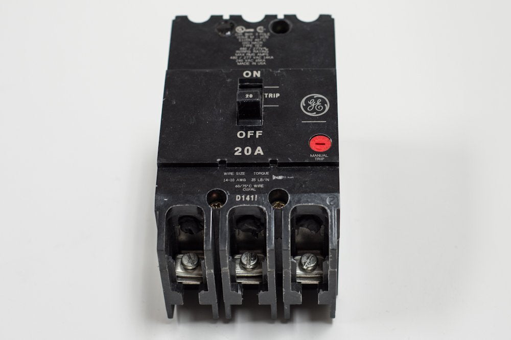 General Electric TEY340 Bolt On Circuit Breaker 3P 40 Amp 277/480Vac GE